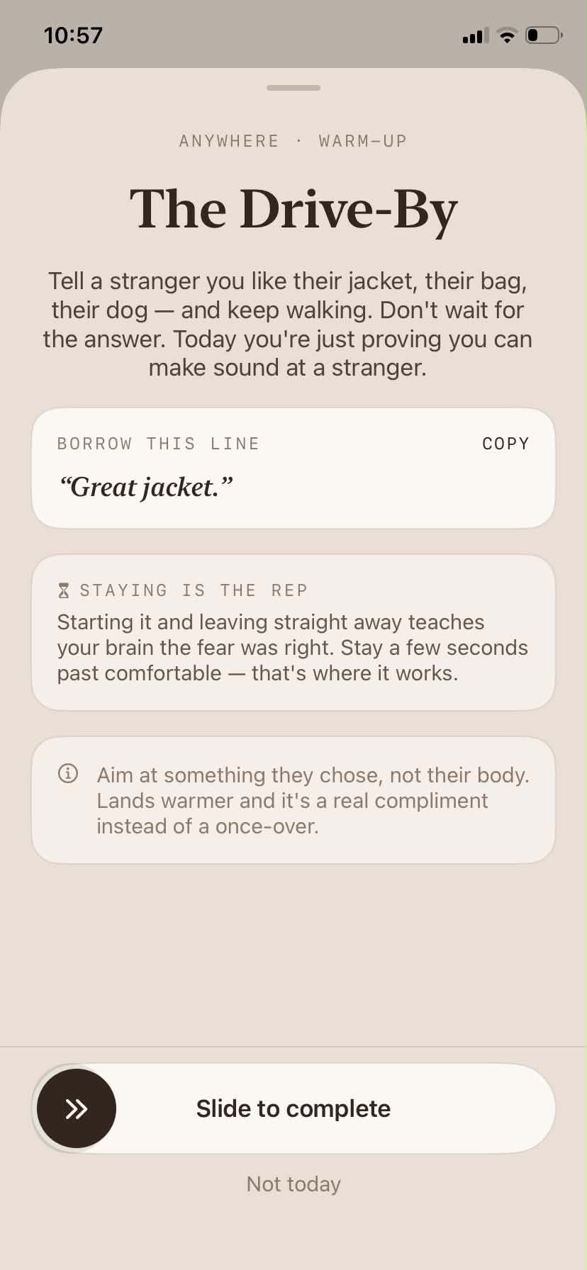 A ShyBreak challenge screen